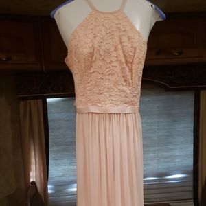 David's Bridal Petal Pink Bridesmaid Dress